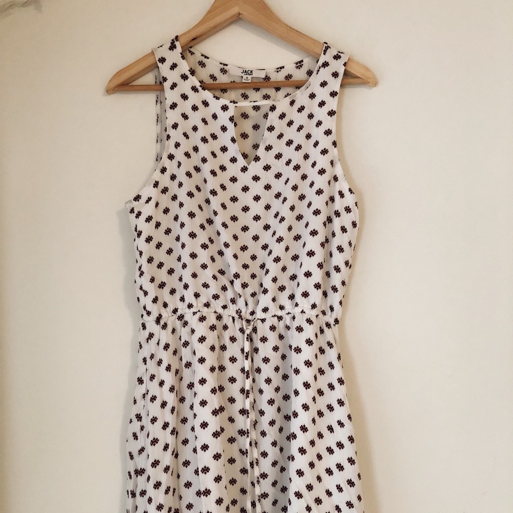 BB Dakota White Casual Middle-Tie Dress